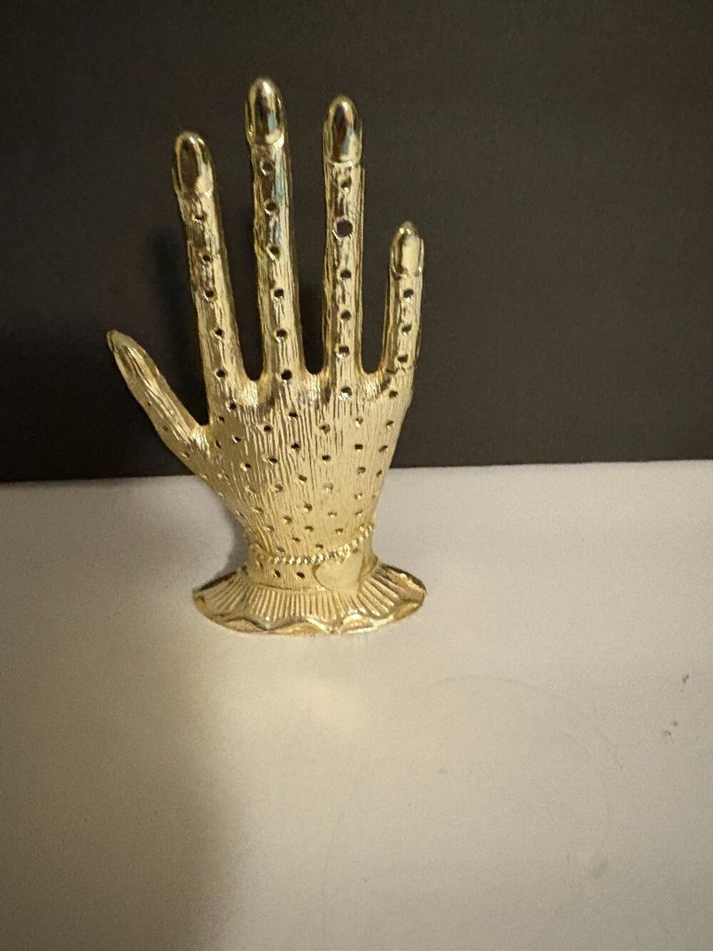 Vintage Torino Brass Hand Earring Holder 6"x3"